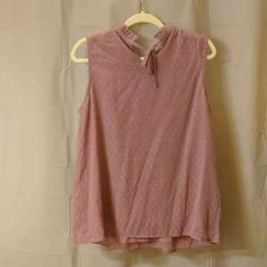 Dusty Rose sleeveless blouse size large